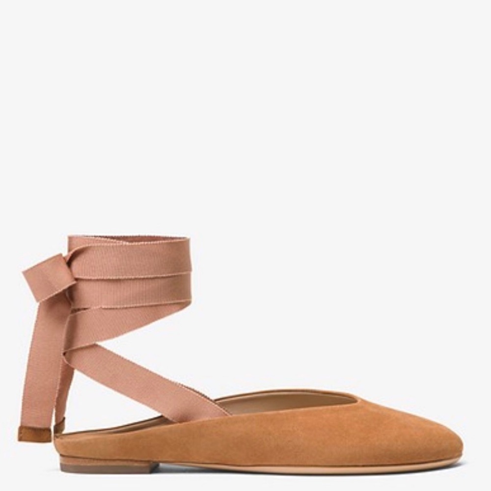 Michael Kors Collection_Maren Suede Lace-Up Flat